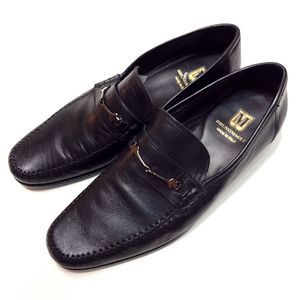 Bruno Magli Pittore Nappa Men’s Horsebit Leather Black Loafer US Size 11 M -EUC